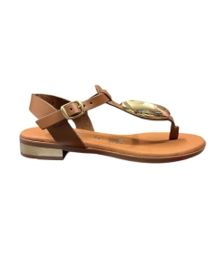 SANDALIAS PLANAS CUERO 18468