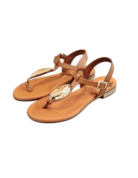 SANDALIAS PLANAS CUERO 18468
