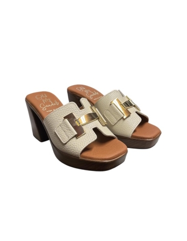 SANDALIAS CON TACON BEIG 18471