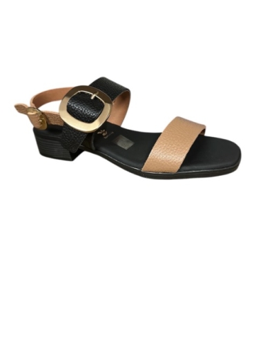 SANDALIAS PLANAS NEGRO 16456