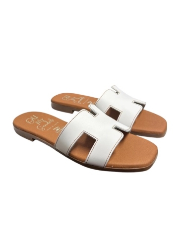 SANDALIA PLANA BLANCO 18457