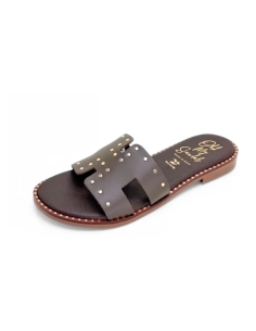 SANDALIA PLANA MARRON 18461 2