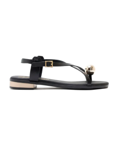 SANDALIAS PLANAS NEGRO 18463
