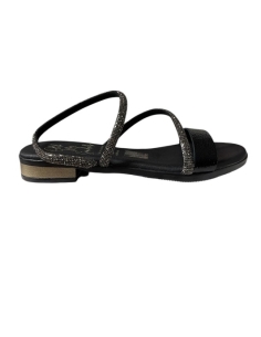 SANDALIAS PLANAS NEGRO 18465