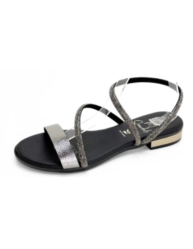 SANDALIAS PLANAS NEGRO 18465
