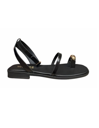 SANDALIAS PLANAS NEGRO 18542