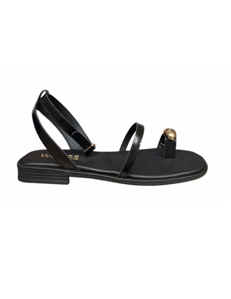 SANDALIAS PLANAS NEGRO 18542
