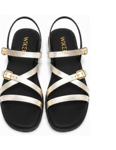 SANDALIAS PLANAS PLATINO 18536