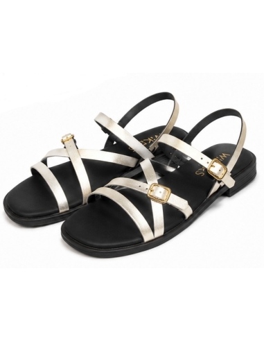 SANDALIAS PLANAS PLATINO 18536
