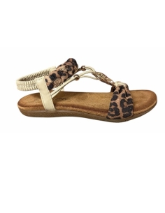 SANDALIA PLANA MARRON 18523