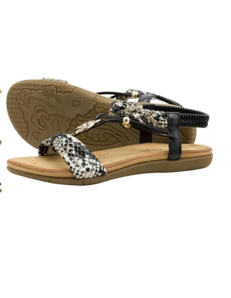 SANDALIAS PLANAS BEIG 18524