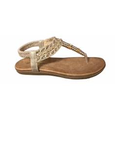 SANDALIAS PLANAS ORO 18526