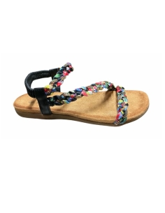 SANDALIAS PLANAS NEGRO 18528