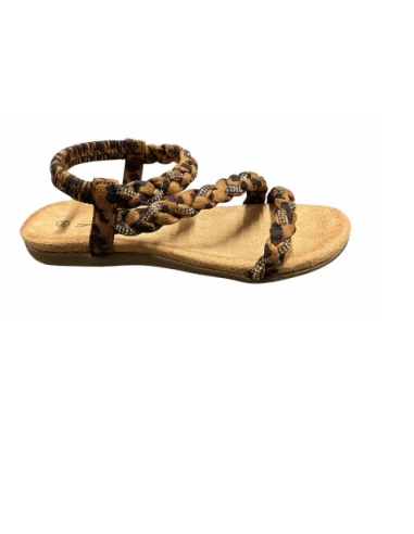 SANDALIAS PLANAS MARRON 18529