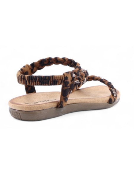 SANDALIAS PLANAS MARRON 18529