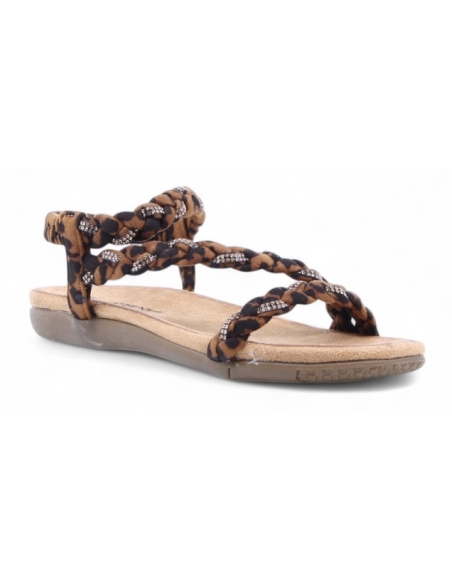 SANDALIAS PLANAS MARRON 18529