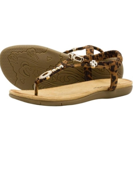 SANDALIAS PLANAS MARRON 17667